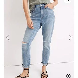 High rise slim boyfriend jeans
